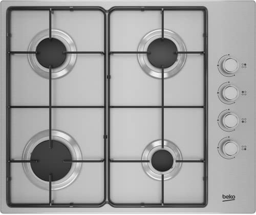 Beko 60cm 4 Burner Gas Hob - Stainless Steel