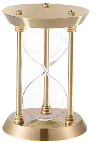 Empty Refillable Sand Timer, Large Antique DIY Sand Timer Set, Metal Brass Frame, Unity Ceremony Kit for Wedding Home Desk Office Decorative