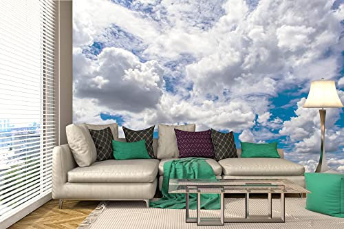 DIMEX LINE Non-Woven Photo Wallpaper Clouds in THE Sky 375 x 250 cm - Non-Woven Wallpaper, wall Mural, wall Pictures - Wallpaper for Living Room, Bedroom, Office, Kitchen