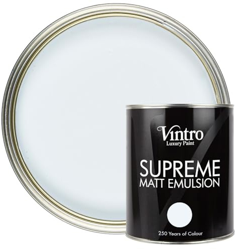 Vintro | Luxury Matt Emulsion | Baby Blue | Smooth Chalky Finish | Multi Surface Paint | for Walls, Ceilings, Wood and Metal | 1L (Beau Blue)