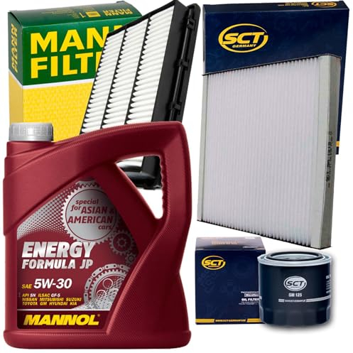 BandelOne enthält Filter Set Satz+Mannol 5W30 Öl passend für 1.6 Gdi Tucson Sportage