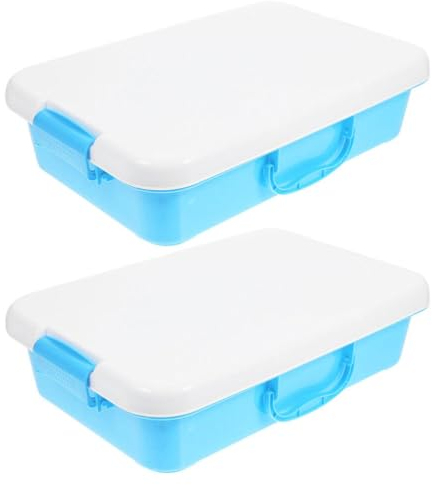 Vaguelly 2pcs Handheld Sand Tray with Lid Portable Sandbox Toy Storage Box for Boy Girl for Outdoor and Indoor Play Material for Organizing Sandbox Toys