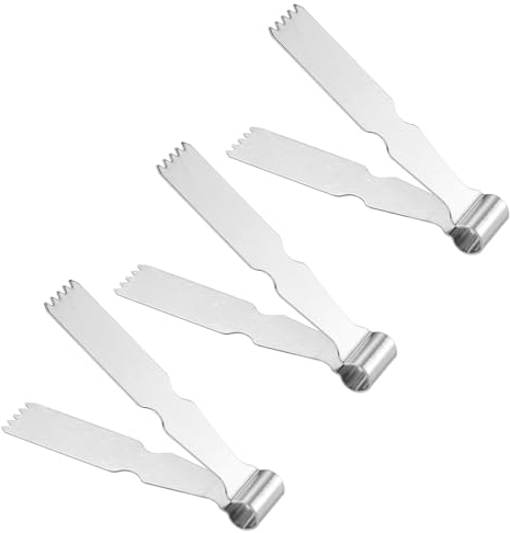 3 Pezzi Pinze per Pasticceria, Pressa per Raschiare l'Impasto Clip in Acciaio Inossidabile Pinza per Dolci per Decorare e Sigillare Croste di Torta Pane Dessert Cucina Cottura al Forno Gadget