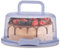 Generisch Kuchenbox Rund Ø 22cm - Tortenglocke Mit Deckeln Und Tragegriff, Kuchen Transportbox, Tortenbehälter Für Eierkuchen
