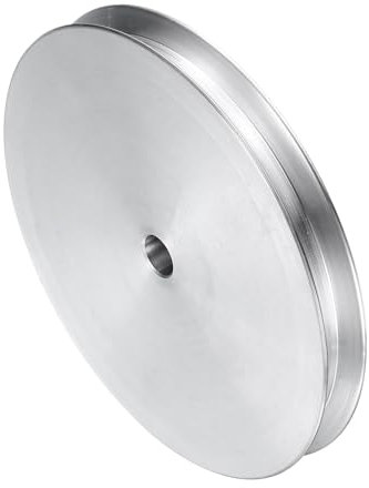 QUARKZMAN V-Typ Riemenscheibe 7mm Bohrung 80mm Außendurchmesser Doppelrillen Aluminiumlegierung Keilriemenscheibe für Motorwellen-Bohrmaschine 6mm(1/4) PU-Formgürtel