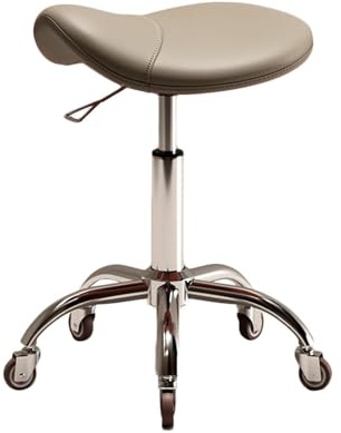 Sadelpall Kraftig, Rullande Snurrpall Med Tjock Vaddering, Justerbar Höjd 40-58cm, For Massagesalong Hemma, Belastning 440LBS(Color1)