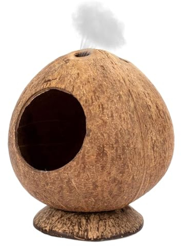 Huvqianu Hamsterhus | Bur 13,5 x 12 cm | Gängsäker inhägnad med halkfri bas och grottlivsmiljö | för dvärgkaninigelkott och andra små djur