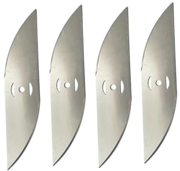 xiaopang 2-10 Pezzi da 150 mm in Metallo for Lame di Ricambio for Tosaerba, Accessori for Agricoltura e bonifica di Terreni incolti(4PCS Blade)
