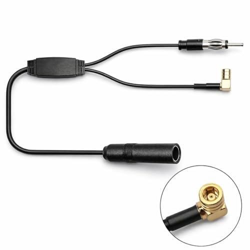 Adaptador Divisor de Antena Dab+ SMB, 60 cm, Antena Dab para Coche para Radio Digital en el Vehículo, Compatible con Múltiples Modelos, con Dab Splitter y Dab Adapter