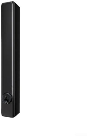Eawfgtuw Serratura per porta scorrevole con struttura in lega di zinco per porte interne, bagni e cucine, compatibile con il tocco del legno penetrabile (nero)