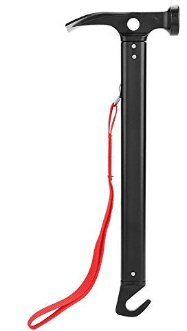 Sugoyi Camping Hammer, Lightweight Outdoor Camping Tent Aluminum Alloy Hammer Mallet Peg Remover