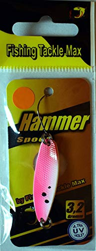 FTM Spoon Hammer - Cebo para pesca con lanzado (3,2 g), color rosa y naranja