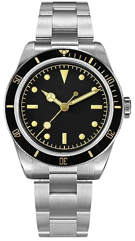 NC San Martin 6204 6200 Classic Retro Herrenuhr Saphirglas 20Bar NH35 Mov't Edelstahl Automatik Luxusuhr für Herren (no Logo)