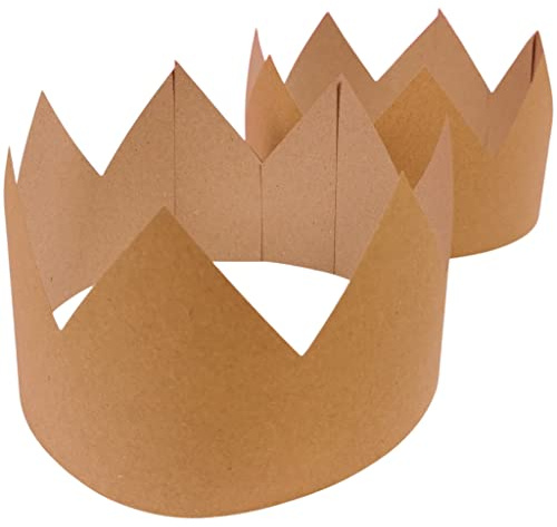 BCreativetolearn 12 sombreros de fiesta de corona, kit de fabricación de sombreros de corona de cumpleaños, haz tus propias coronas para decorar 18 cm de diámetro.