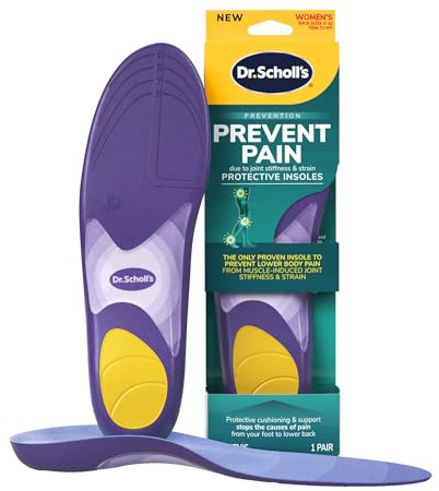 Dr. Scholl’s Prevent Pain Insoles for Women, Size 6-10, 1 Pair: The Only Proven Insole to Prevent Lower Body Pain - Arch Support Shoe Inserts for Women, Protect Against Lower Back, Knee and Foot Pain