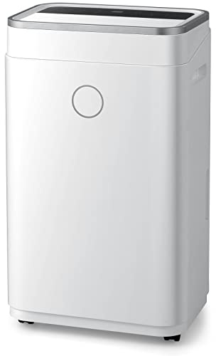 TANGZON 20L/25L/50L Per Day Dehumidifier, Dehumidifiers for Home with Digital Humidity Display, 24H Timer, Continuous Drainage, Sleep Mode, Child Lock, Auto-Off & Drainage Hose (20L)