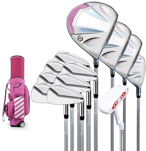 Komplettes Golf-Set for Damen, komplettes Golfschläger-Set for Rechtshänder, Damen-Rechtshänder mit Tasche, mit Standtasche, 12 Schläger