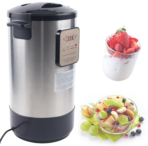 Quixnova Macchina per Yogurt da 18 Litri con Tempo e Temperatura Regolabili, Macchina per la fermentazione Commerciale per Yogurt, natto, Pasta di Vino di Riso, aceto di Frutta