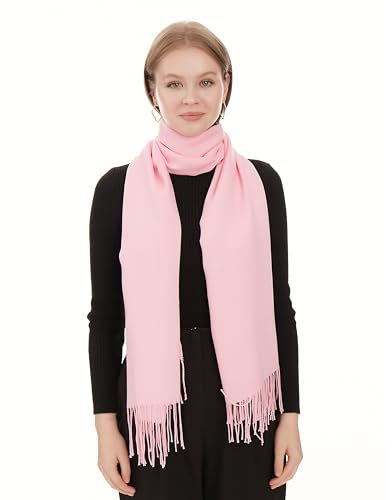 Elegante Stola Für Abendkleid - Rosa Schals & Tücher Für Damen - Leichter Pashmina Schal Für Frühling - Schultertuch Für Hochzeit - Halstuch Für Damen - Dünner Schal Dame Stola (Rosa)