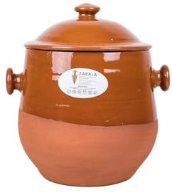 Puchero de barro refractario para cocinar de 40 x 40 cm. con capacidad para 16 litros aprox.