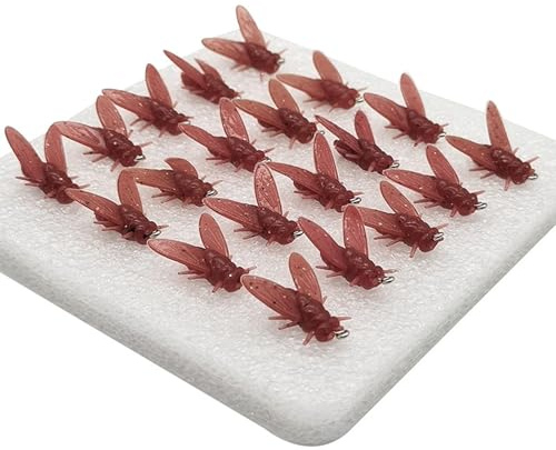 laxreheye Appât de pêche simulé, appât de pêche à la mouche, lot de 20 leurres Panfish, kit d'hameçons et leurres de pêche à la mouche, appât pour mouche sèche, fournitures de pêche vives pour