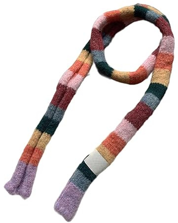 Kashmirscarf， Ullhalsduk 165x13cm Flerfärgad for Damer(Red Pink)