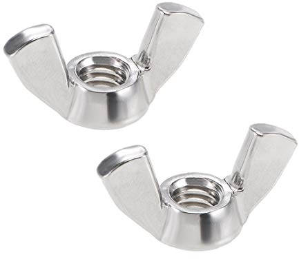 sourcing map 5/16-18 ala Tuercas 304 Acero Inoxidable Contraventanas Mariposa Tuerca Mano Giratorio Apriete Sujetadores Piezas 2 Piezas