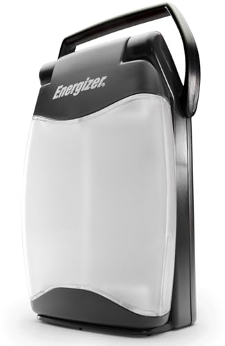 Energizer Weatheready Folding LED Portable Lantern, Battery Powered Lantern, Water Resistant Camping Lantern and Emergency Light, Pack of 1, Black