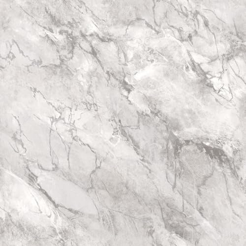 Marble Effect Wallpaper with Metallic Highlights for a Modern, Minimalist Industrial Look for Living Rooms, Elegant Bedrooms, Hallways Grey Belgravia 6162