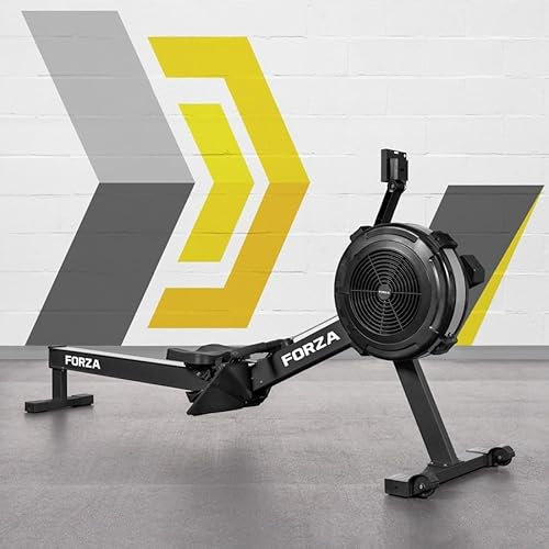 FORZA Fury Rudergerät | Rudergerät mit 10-stufigem Widerstand, faltbarem Design, Digitalanzeige und ergonomischen Funktionen – ideal für das Training zu Hause und im Fitnessstudio