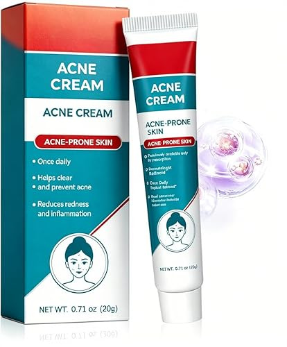 20g Crema Facial Anti-Acné, Crema Acne Reduce los Granos, Reduce Granos y Puntos Negros,Améliore apparence de la peau,Apto para diversos tipos de peau