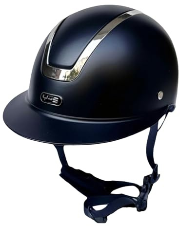 Oshhni Casco Ecuestre para niños, Deportes al Libre, con Forro extraíble, Ajustable, Profesional, Sencillo, para equitación, Negro
