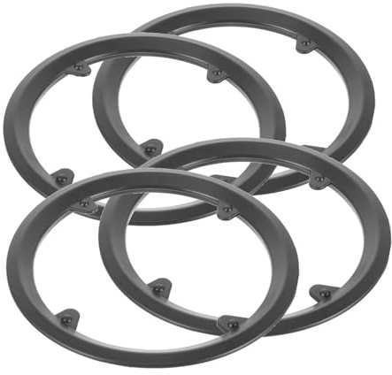 PLAFOPE Protège-Plateau en Plastique Noir pour Vélo, Anneau de Protection de Chaîne Léger et Solide, 42 Dents 4 Boulons, pour Longues Sorties et Sentiers Difficiles, Lot de 4 Pièces