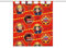 Herding Vorhang, Feuerwehrmann Sam, Polyester, Mehrfarbig/Transparent, 140 x 160 cm