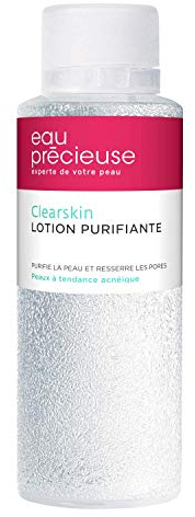 Eau Précieuse - Lotion Purifiante Clearskin - Nettoie et purifie la peau - Resserre les pores - Élimine les impuretés - Soin pour peaux à tendance acnéique - 375ml