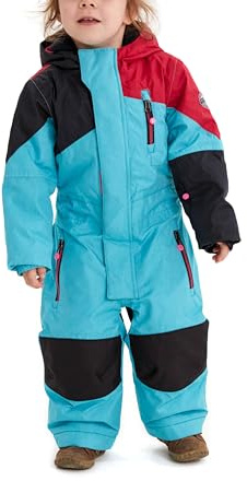 Killtec Kinder Kesley Mini Skioverall Schneeanzug Mit Kapuze 10 000 Mm Wassers ule Wasserdicht, Türkis, 110-116 EU