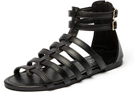 katliu Dam platta sandaler gladiator sommar 36–41, svart, 41 EU