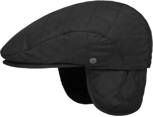 bugatti Quilted Flatcap Schirmmütze Schiebermütze Steppmütze (56 cm - schwarz)