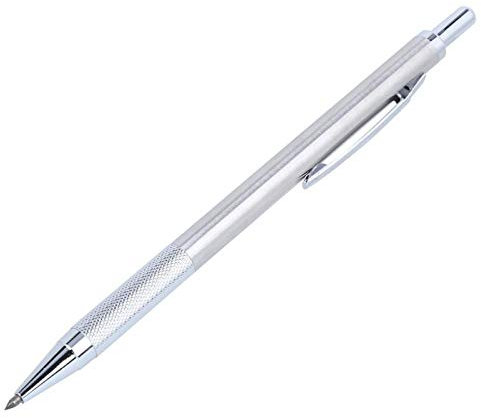 ASHATA Scriber per Incisione, Punta in Acciaio al tungsteno e Penna per Incisione in carburo, utensile da Taglio per incisore per Metallo/Vetro/plastica/Ceramica, ECC.(Argento)