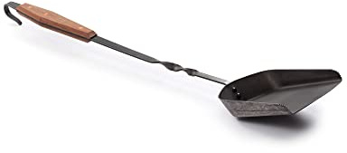 Barebones Cowboy Grill Coal Shovel - Durable Stainless Steel Ash Shovel with Walnut Handle for Fire Pit