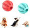 Manqyi 2 Stück Hundespielzeug Ball, Hundeball, Hundeball mit Zahnpflege, Naturkautschuk Zahnpflegeball für kleine Hunde, für Zahnreinigung, Kauen, Training (Blau+Rot)