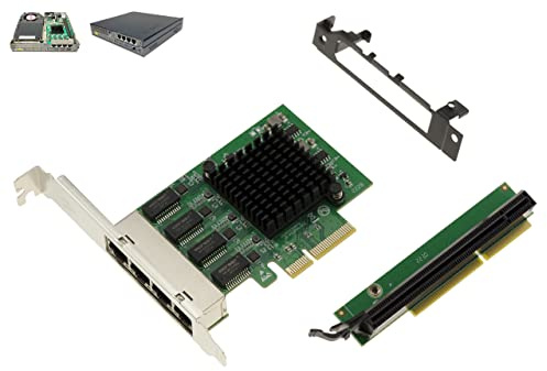 KALEA-INFORMATIQUE KIT PCIe-Netzwerk-Controller-Karte 4 Port LAN RJ45 Gigabit Ethernet 10 100 1000 Mbps für Lenovo Tiny5 M720Q M920Q M920X P330