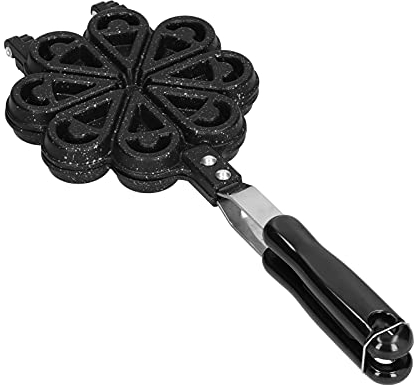 Waffle Maker,No‑Stick Waffle Pan with 2 Stainless Steel Handle Heart‑Shaped Pancake