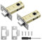 2 Pack 45mm Tubular Latch, Door Latches for Internal Door with Screwdriver, Internal Door Lock Mortice Latch Polished Door Latch for Sprung Lever Door Handles