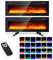 Electric Fireplace 60inch/152cm,Wall Mounted Electric Fire,with Remote Control,12 Realistic 3D Flame Colors,2 Heat Settings 900/1800W, Adjustable Flame Brightness,with Touch Screen Control