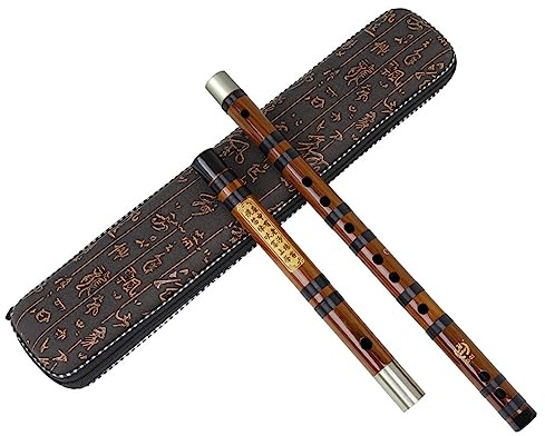 HEMOTON Flauta de Bambú para Principiantes C Tono Instrumento Tradicional de Estilo Antiguo para Práctica y Aprendizaje Caja de Almacenamiento
