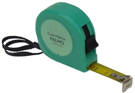 Cinta métrica - cinta de 2 m de longitud y 13 mm de ancho, con bloqueo, gancho magnético, clip y asa para un uso práctico y cómodo.