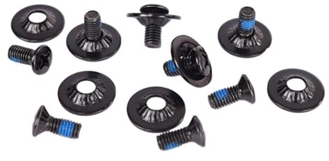APLVFFZH Snowboard Set Viti Fissaggio Attacco Snowboard Accessori Acciaio Inossidabile Rondelle Antiscivolo Montaggio Facile Adatto per attività Outdoor Ripara, Nero