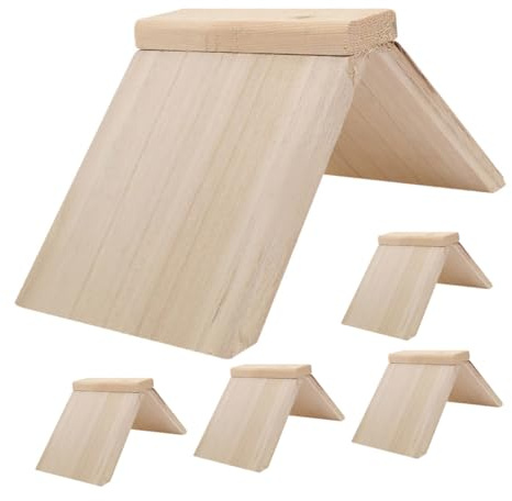SHINEOFI 5 Stück Teiliges Massivholz Sitzbrett Vogelstand für Papageien und Tauben Natürliches Holzspielzeug für Vogelkäfige Sicherer Kauspielplatz und Übungsstange für Vögel