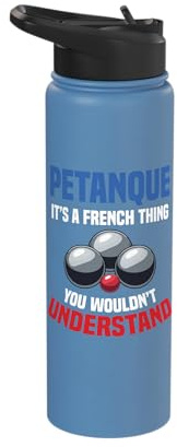 Petanque Player Match French Understand Game Boules Stainless Steel Insulated Water Bottle